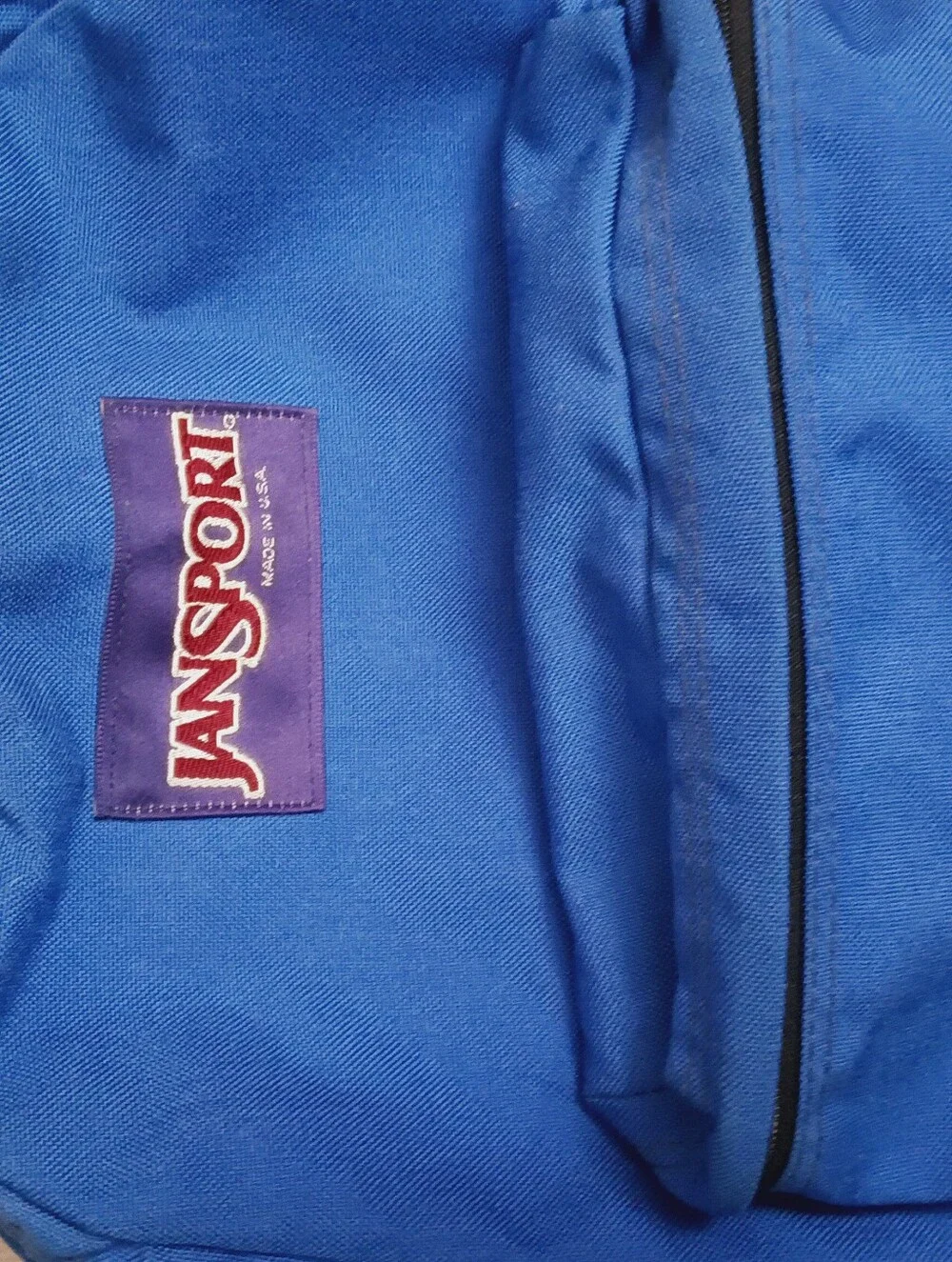 Jansport Vintage 90's Royal Blue Backpack with Tan Bottom